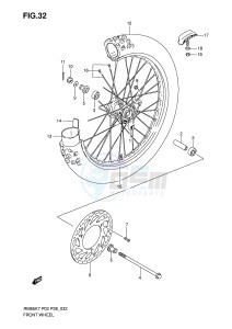 RM85 (P3-P28) drawing FRONT WHEEL (RM85LK7 LK8 LK9 LL0)