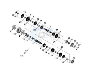 WOLF 125 SBN drawing CRANKCASE - DRIVE SHAFT - CRANKCASE