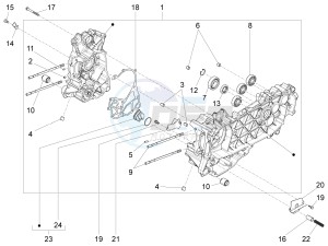 Primavera 150 4T 3V iGET (APAC) (AU, CN, EX, RI, TN) drawing Crankcase