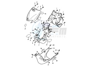 YQ AEROX 100 drawing FRONT BODY MY00-01