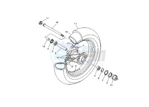 XVS A DRAG STAR CLASSIC 650 drawing FRONT WHEEL