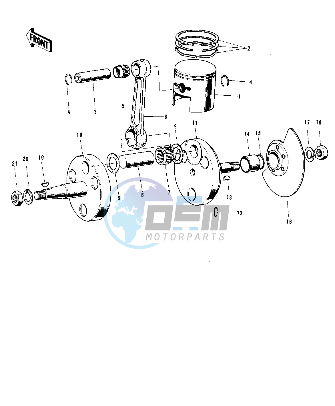 CRANKSHAFT_PISTON_ROTARY VALVE -- 72-73 G5-A- -