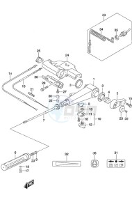 DF 25A drawing Tiller Handle