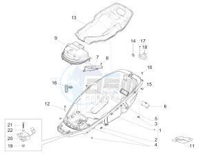 MP3 300 LT Sport ABS drawing Helmet housing - Undersaddle