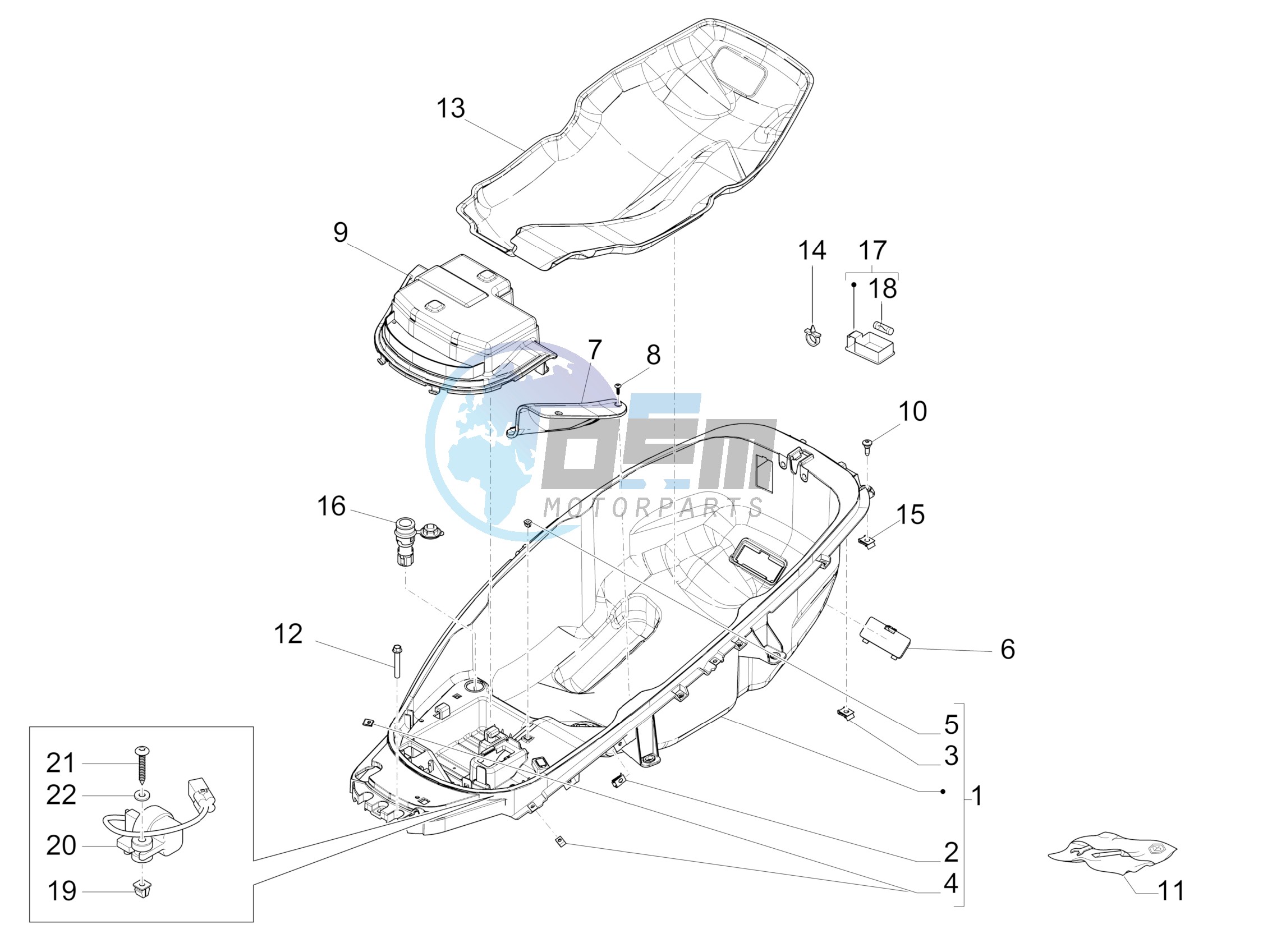 Helmet housing - Undersaddle