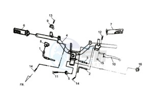 ORBIT II 50 TS drawing HANDLEBAR / BRAKE LEVERS CPL  L/R