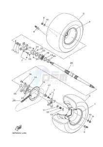 YFZ450R YFZ450RSED YFZ450R SPECIAL EDITION (18PV 18PT) drawing REAR WHEEL