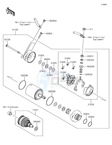 JET SKI SX-R JS1500AHF EU drawing Starter Motor