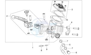 Shiver 750 drawing Front master brake cilinder