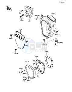 KX 500 A [KX500] (A1) [KX500] drawing AIR CLEANER -- 83 A1- -