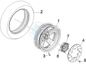 GTS 300 ie USA drawing Rear Wheel