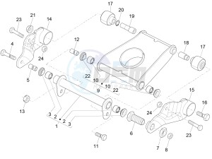 MP3 500 Sport Business ABS (NAFTA) drawing Swinging arm