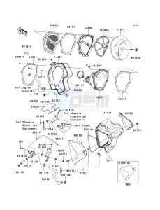 KLX 450 A [KLX450R] (A8F-A9F) A8F drawing AIR CLEANER