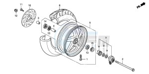 NHX110WH drawing FRONT WHEEL