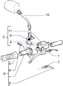 Stalker 50 drawing Handlebars component parts