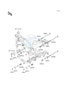 VN 750 A [VULCAN 750] (A6F) A6F drawing ENGINE MOUNT