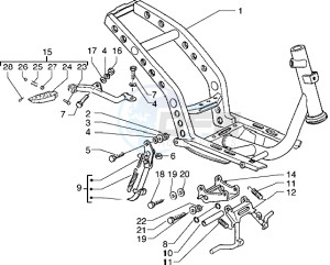 Typhoon 50 X drawing Chassis - Central stand