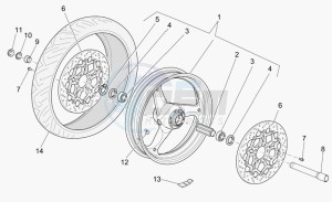 Breva V 850 IE IE drawing Front wheel