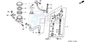 VFR800A9 Ireland - (EK / ABS MME TWO) drawing RR. BRAKE MASTER CYLINDER