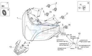 RSV 4 1000 4V drawing Headlight