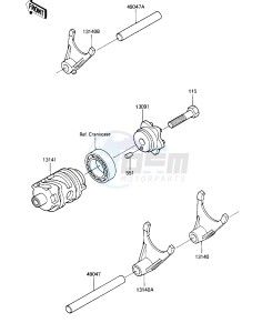 KXT 250 B [TECATE] (B2) [TECATE] drawing GEAR CHANGE DRUM & FORKS