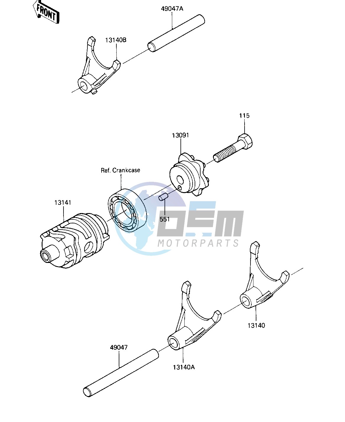 GEAR CHANGE DRUM & FORKS