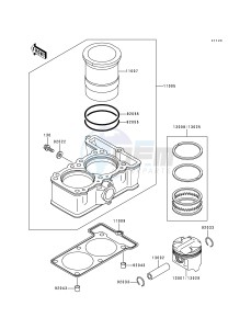 EX 250 F [NINJA 250R] (F10-F14) [NINJA 250R] drawing CYLINDER_PISTON-- S- -