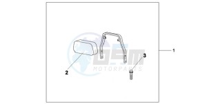 VT750C9 Korea - (KO / MK) drawing CH BACKREST WHTH