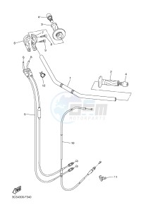 FZ1-S FZ1 FAZER 1000 (1CAK 1CAL) drawing STEERING HANDLE & CABLE