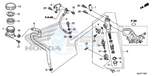 VFR1200XDF CrossTourer - VFR1200X Dual Clutch 2ED - (2ED) drawing RR. BRAKE MASTER CYLINDER