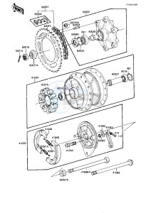 KE 175 D [KE175] (D4-D5) [KE175] drawing REAR HUB_BRAKE_CHAIN -- 82-83 KE175-D4_D5- -