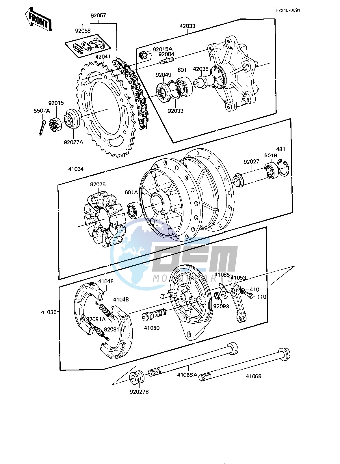 REAR HUB_BRAKE_CHAIN -- 82-83 KE175-D4_D5- -