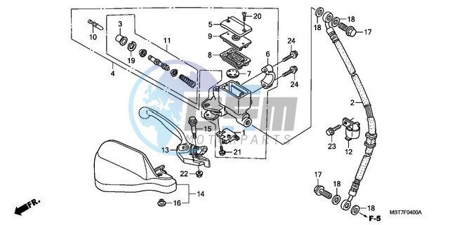 FR. BRAKE MASTER CYLINDER (XL1000V)