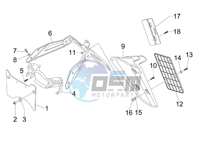 Rear cover - Splash guard