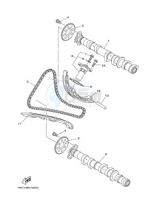 MT09A MT-09 STREET RALLY ABS 900 (2DRJ 2DRK) drawing CAMSHAFT & CHAIN