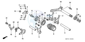 CRF450XB drawing GEARSHIFT DRUM