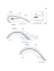 VN 1600 A [VULCAN 1600 CLASSIC] (A6F-A8FA) A7FA drawing DECALS-- RED_SILVER- --- A7FA- -