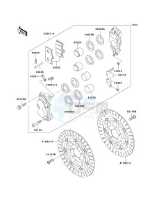 ZX 1100 D [NINJA ZX-11] (D4-D6) [NINJA ZX-11] drawing FRONT BRAKE