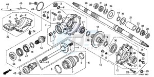 TRX420TEC TRX420 ED drawing REAR FINAL GEAR