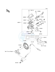 VN 1700 B [VULCAN 1700 VOYAGER ABS] (9FA) B9FA drawing FRONT MASTER CYLINDER