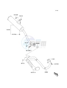 KLX 125 B [KLX125L] (B1-B3) [KLX125L] drawing MUFFLER-- S- -