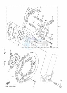 WR450F (B7R4) drawing FRONT BRAKE CALIPER