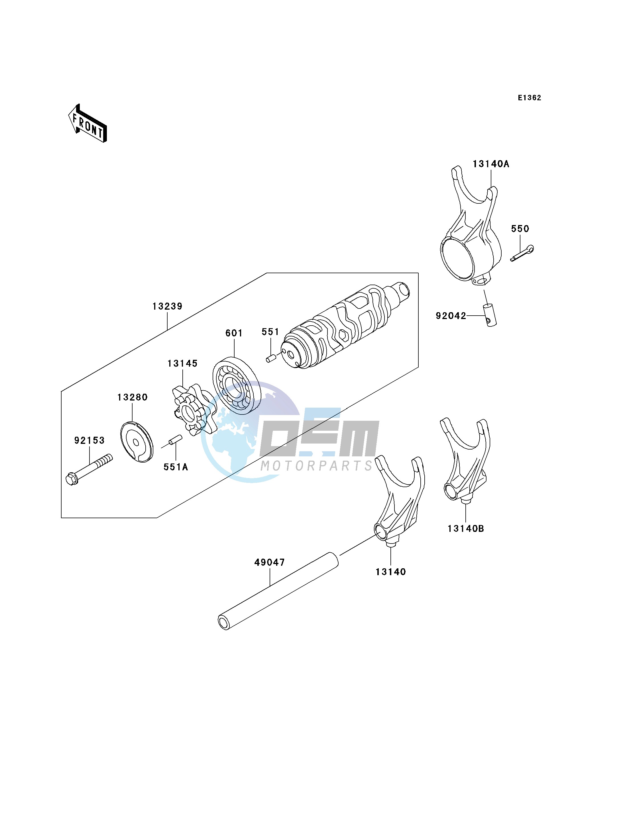 GEAR CHANGE DRUM_SHIFT FORK-- S- -