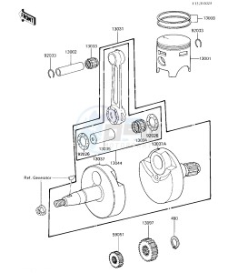 KX 80 N [BIG WHEEL] (N1) [BIG WHEEL] drawing CRANKSHAFT_PISTON-- S- -