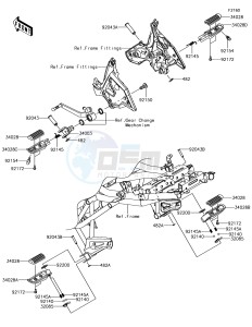 VERSYS 650 ABS KLE650FHFA XX (EU ME A(FRICA) drawing Footrests