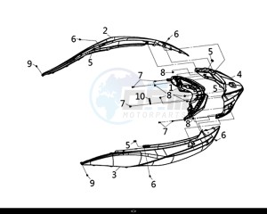 HD 300I ABS (LS30W1-EU) (L9-M0) drawing BODY COVER - RR. COMB LIGHT