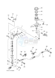 YFZ450R YFZ450RSE YFZ450R SPECIAL EDITION (1TD6 1TD7) drawing REAR MASTER CYLINDER