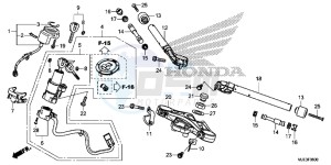 CBR650FE CBR650FE 2ED - (2ED) drawing HANDLE PIPE/ TOP BRIDGE