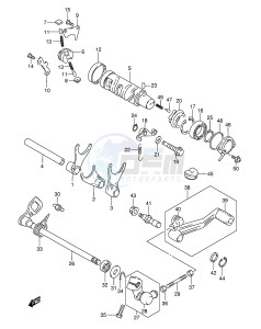 GSX750F (E2) drawing GEAR SHIFTING