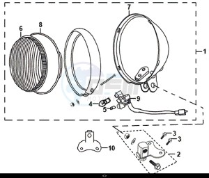 ALLO 50 (45 KM/H) (AJ05WA-EU) (L8-M0) drawing HEAD LIGHT